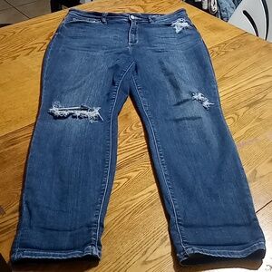 JUDY BLUE Jeans Womens 11 / 30 BOYFRIEND FIT Distressed Denim Preowned
